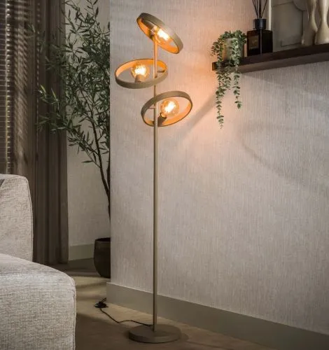 Stehlampe Yoko | 3 Leuchten | Metall | Beige
