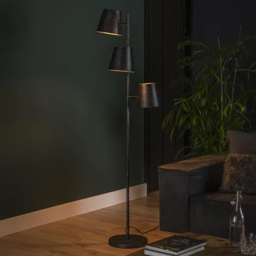 Stehleuchte Pino 3 Lampen | Stahl | Charcoal grau