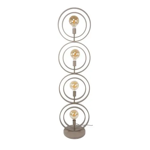 Stehleuchte Vejin 4 Lampen | Metallringe | Beige
