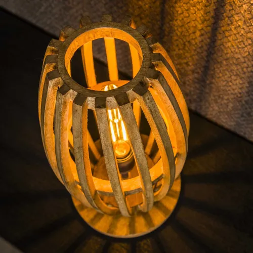Tischlampe Keiran | Mango massiv | naturel