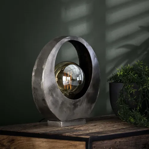 Tischleuchte Jana | Vollmond | altsilber