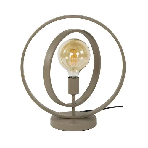 Tischleuchte Vejin | Metallringe | Beige