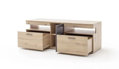 TV-Board Cortona | Balkeneiche / anthrazit