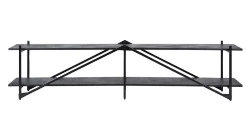 TV-Board Kosta 2 | Metallbeschichtung | dunkelgrau | Metallrahmen