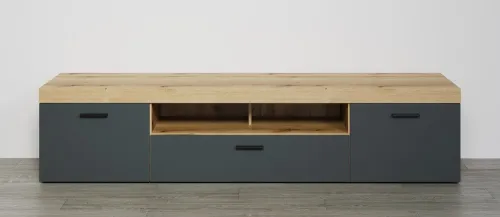 TV-Board Lowboard Tyler | grau / Coast Evoke Eiche
