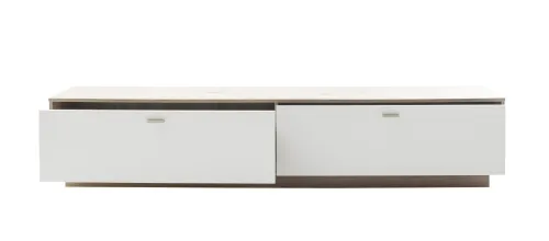 TV-Board Santerno mit Schubkästen | Soft white / Viking Oak