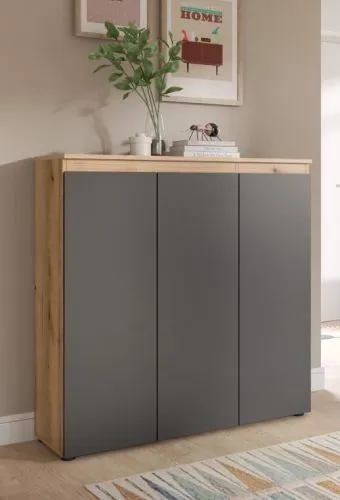 Universalschrank Scarpa | 105 x 110cm | anthrazit / Evoke Eiche