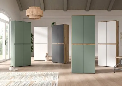 Universalschrank Scarpa | 105 x 110cm | anthrazit / Evoke Eiche