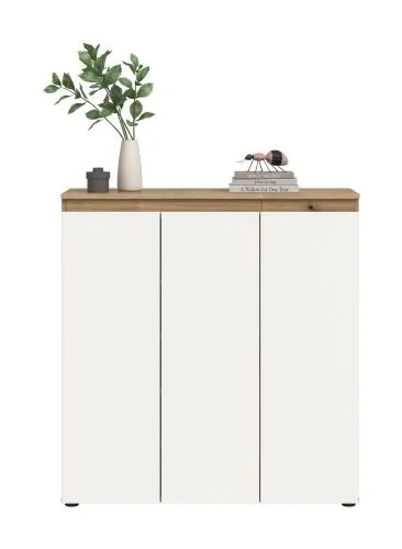 Kommode Scarpa | 105 x 110cm | weiß / Evoke Eiche