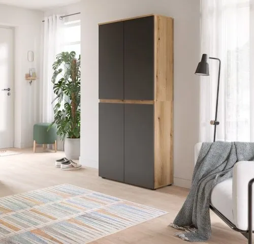 Universalschrank Scarpa | 70 x 175cm | anthrazit / Evoke Eiche