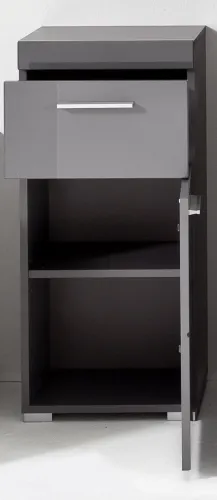 Unterschrank Amanda | grau Hochglanz