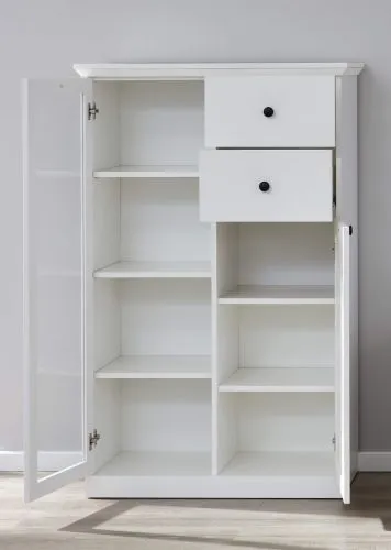 Vitrine Baxter | Landhausstil | weiß | ohne Beleuchtung
