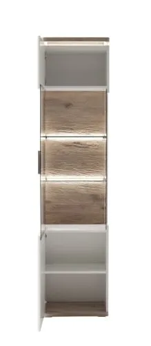 Vitrine Palermo | Soft white / Viking Oak | LED Beleuchtung