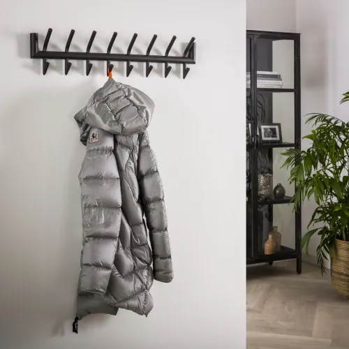 Wandgarderobe Garderobenpaneel Torino 2x8 Haken | Stahl | dunkelgrau