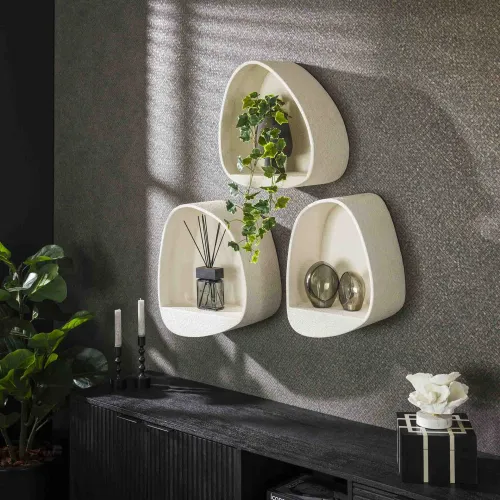 Wandregal Cusco | Marmorcomposit | beige | 34x46