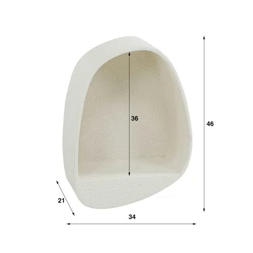 Wandregal Cusco | Marmorcomposit | beige | 42x45