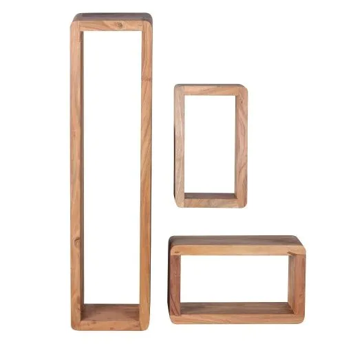 Wandregal Set Boha | 3-teilig | Akazienholz