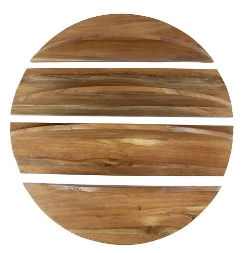 Wandregal set Comb 4-teilig | Neembaum massiv | naturel