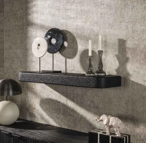 Wandregal Surabu | flüssiges Metall | grau | 100/150/200 cm | verschiedene Größen