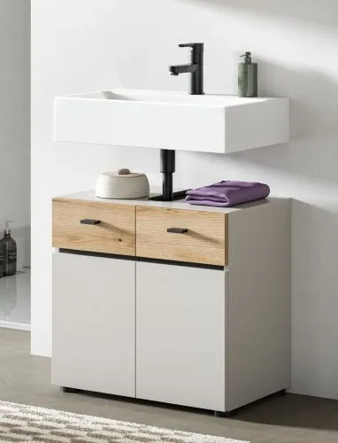 Waschbeckenunterschrank Aqua | Kaschmir / Evoke Oak