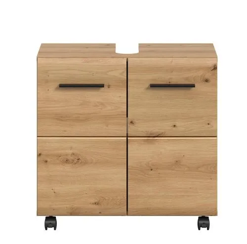 Waschbeckenunterschrank Ice | auf Rollen | Artisan Oak