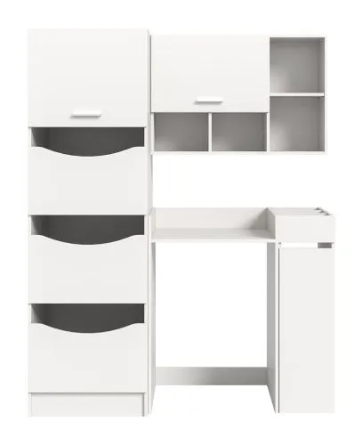Waschmaschinenschrank Set Free | weiß | 4-teilig
