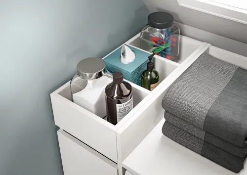 Waschmaschinenschrank Set Free | weiß | 4-teilig