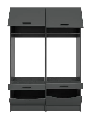Waschmaschinenschrank Set Free 4 | anthrazit | 2-teilig