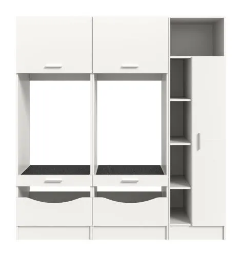 Waschmaschinenschrank Set Free 3 | weiß | 3-teilig