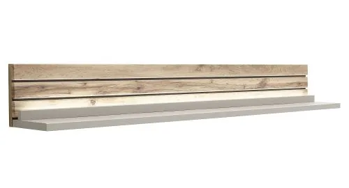 Wohnkombination Lüttich | Basalt / Wotan Eiche | 3-teilig | TV-Board & Wandboard mit Bandbeleuchtung