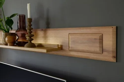 Wohnkombination Naxos 1 | Eiche Evoke | 3-teilig | mit 110 cm Beleuchtung