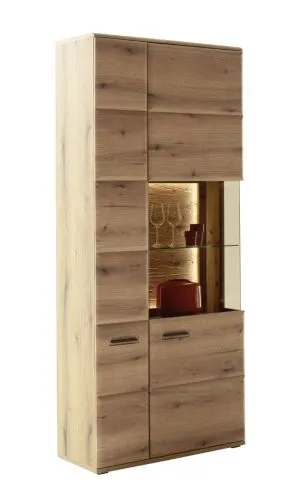 Wohnkombination Naxos 1 | Eiche Evoke | 3-teilig | mit 110 cm Beleuchtung