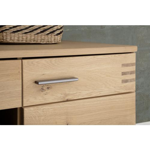 Wohnwand Anbauwand Salvador 1 | Balkeneiche Bianco | 4-teilig | LED Beleuchtung