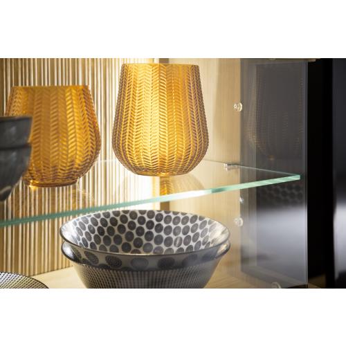 Wohnwand Anbauwand Salvador 1 | Balkeneiche Bianco | 4-teilig | LED Beleuchtung