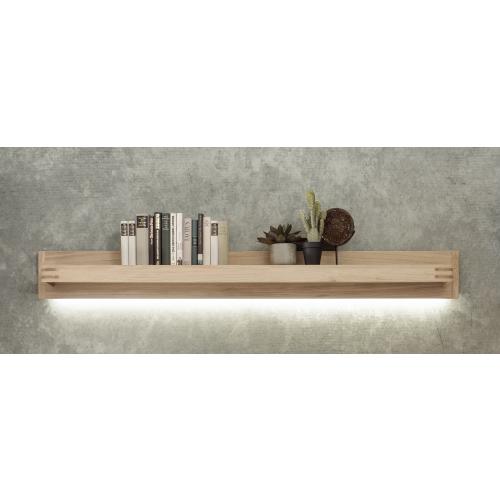 Wohnwand Anbauwand Salvador 1 | Balkeneiche Bianco | 4-teilig | LED Beleuchtung