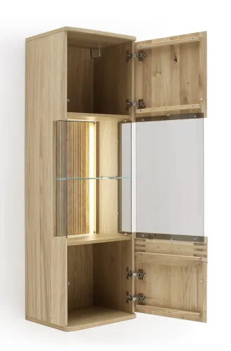 Wohnwand Anbauwand Salvador | Balkeneiche Bianco | 4-teilig