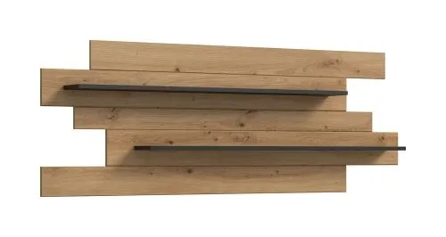 Wohnwand Canu 1 | 3-teilig | Artisan / Basalt Grau mit 2er Set Glasbodenclip