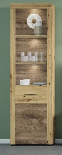 Wohnwand Fly | Artisan Eiche | 4-teilig | LED Beleuchtung